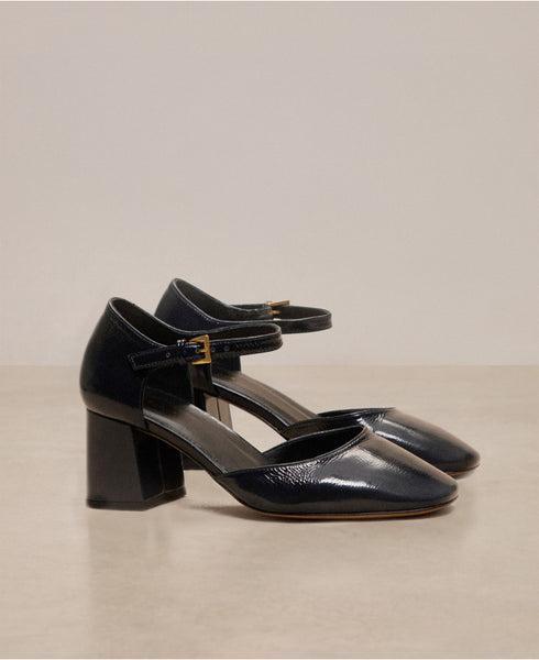 Patent Leather Mary Janes Navy - Numéro 619 - Rivecour
