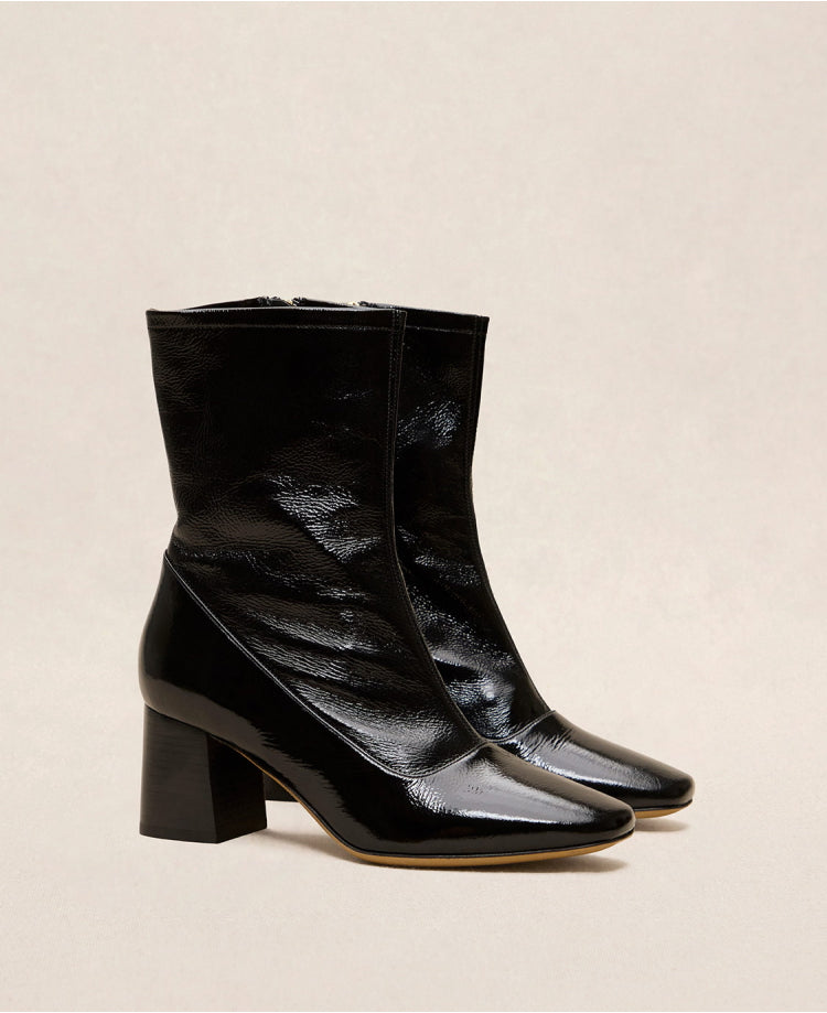 Bottines n°616 Noir Vernis