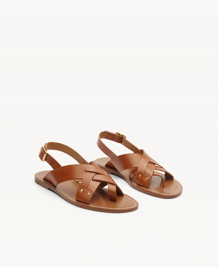 Sandales n°204 Cognac