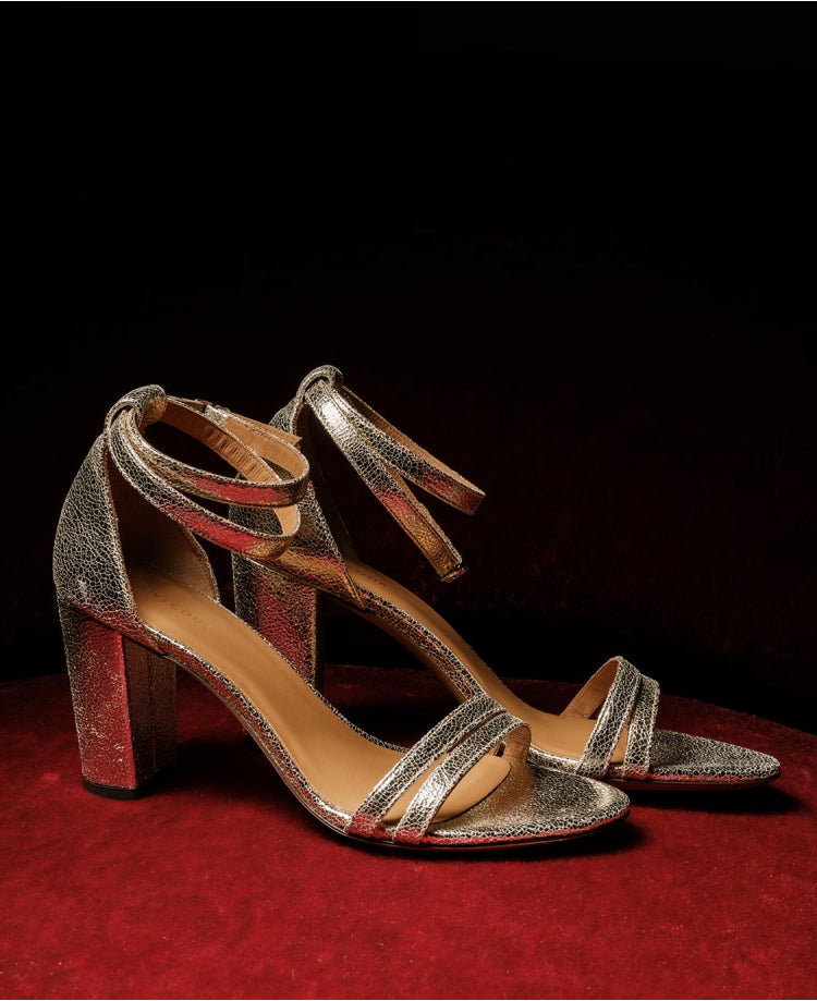 Sandales n°853 Or Blanc