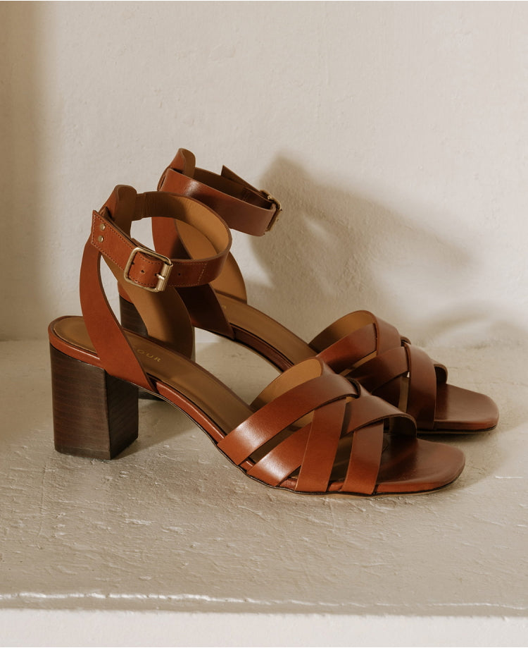 Sandales n°888 Cognac